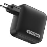 Sitecom 165W GaN Power Delivery oplader Zwart, 3x USB-C, 1x USB-A