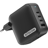 Sitecom 165W GaN Power Delivery oplader Zwart, 3x USB-C, 1x USB-A