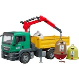 bruder MAN TGS truck met kraan, laadbak en glascontainers Modelvoertuig 03753