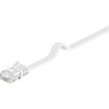 goobay Patchkabel RJ-45 U/UTP met Cat.6 Wit, 15 meter, Platte kabel