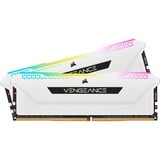 Corsair 32 GB DDR4-3200 (2x 16 GB) Kit werkgeheugen Wit, CMH32GX4M2E3200C16W, Vengeance RGB PRO SL, XMP 2.0
