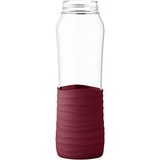 Emsa Drink2GO Glas Drinkfles Transparant/wijnrood, 0,7 Liter