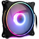 Inter-Tech Argus RGB-Fan Set RS-08 case fan Zwart, 4-pins 5,25" fan-connector