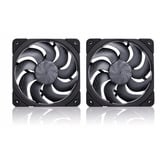 Noctua NF-A12x25 G2 PWM Sx2-PP chromax.black case fans Zwart, 2 stuks, 120 x 120 x 25 mm
