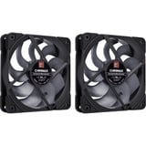 Noctua Noctua NF-A12x25 G2 PWM Sx2-PP chromax.b case fans Zwart, 2 stuks, 120 x 120 x 25 mm