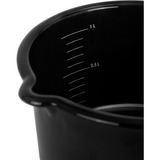 Petromax Emaille steelpan kookpan Zwart, 1 liter, met houten steel
