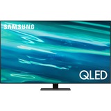 SAMSUNG QE75Q80A 75" Ultra HD qled-tv Zilver/zwart, 4x HDMI, 2x USB, DVB-TCS2(T2 Ready) x2, Optisch, CI+, LAN, WLAN, Bluetooth, HDR