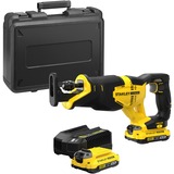 Stanley FATMAX V20 18V Brushless Reciprozaag Geel/zwart, Koffer, 2 accu's (2.0Ah) en oplader inbegrepen