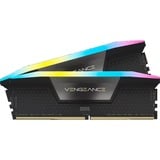Corsair 64 GB DDR5-6600 (2x 32 GB) Kit werkgeheugen Zwart, CMH64GX5M2B6600C32, Vengeance RGB, XMP 3.0