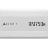 Corsair RM750e (2025) White, 750 Watt voeding  Wit, 1x 12VHPWR, 1x PCIe, Kabel-Management