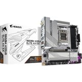 GIGABYTE B650M A ELITE AX ICE socket AM5 moederbord Zilver, RAID, 2.5 Gb-LAN, WLAN, BT, Sound, µATX