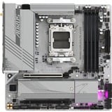 GIGABYTE B650M A ELITE AX ICE socket AM5 moederbord Zilver, RAID, 2.5 Gb-LAN, WLAN, BT, Sound, µATX