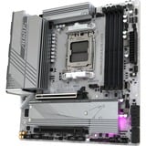 GIGABYTE B650M A ELITE AX ICE socket AM5 moederbord Zilver, RAID, 2.5 Gb-LAN, WLAN, BT, Sound, µATX