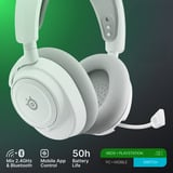 SteelSeries Arctis Nova 7X Gen 2 Wireless over-ear gaming headset Wit, Xbox Series X|S, 2.4 GHz / Bluetooth