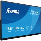 iiyama ProLite P1671HSC-B1 15.6" monitor Zwart (mat), 1x Mini HDMI (Type-C), 2x USB-C, Audio