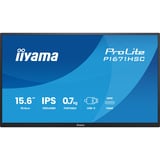 iiyama ProLite P1671HSC-B1 15.6" monitor Zwart (mat), 1x Mini HDMI (Type-C), 2x USB-C, Audio