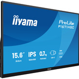 iiyama ProLite P1671HSC-B1 15.6" monitor Zwart (mat), 1x Mini HDMI (Type-C), 2x USB-C, Audio