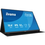 iiyama ProLite P1671HSC-B1 15.6" monitor Zwart (mat), 1x Mini HDMI (Type-C), 2x USB-C, Audio