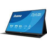 iiyama ProLite P1671HSC-B1 15.6" monitor Zwart (mat), 1x Mini HDMI (Type-C), 2x USB-C, Audio