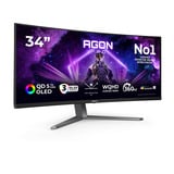 AOC AGON PRO AGP346UCSD 34" Curved UltraWide gaming monitor Zwart, 2x HDMI, 1x DisplayPort, USB-C, Audio, 360 Hz