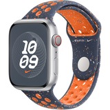 Apple Sportbandje van Nike - Blue Flame (45 mm) - M/L armband Donkerblauw/oranje