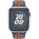 Apple Sportbandje van Nike - Blue Flame (45 mm) - M/L armband Donkerblauw/oranje