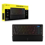 Corsair VANGUARD 96 WIRELESS RGB mechanisch gaming toetsenbord Zwart, US lay-out (QWERTY), Corsair MLX Plasma, 96%, RGB, Keycaps PBT double-shot, ABS single-shot, Hot-swap, RF2.4 / USB / Bluetooth