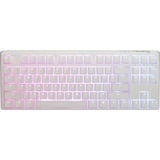 Ducky One 3 RGB TKL White, gaming toetsenbord Wit/zilver, BE Lay-out, Cherry MX RGB Blue, RGB leds, TKL, ABS