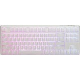 Ducky One 3 RGB TKL White, gaming toetsenbord Wit/zilver, BE Lay-out, Cherry MX RGB Blue, RGB leds, TKL, ABS