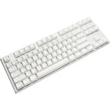 Ducky One 3 RGB TKL White, gaming toetsenbord Wit/zilver, BE Lay-out, Cherry MX RGB Blue, RGB leds, TKL, ABS