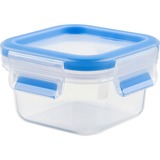 Emsa Clip & Close vershoudbakje 0,25 L quadrat doos Transparant/blauw