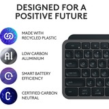 Logitech MX Keys S Advanced Wireless Illuminated Keyboard, toetsenbord Grafiet, US-International, US-international