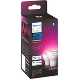 Philips Hue White and Color Ambiance GU10 - 2-pack ledlamp 2000K - 6500K, Dimbaar