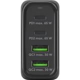 goobay 68W GaN USB-C PD Multiport Quick Charger Zwart