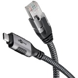 goobay Netwerkadapter USB-C 3.2 Gen1 naar RJ-45 Zwart/zilver, 5 meter