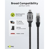 goobay Netwerkadapter USB-C 3.2 Gen1 naar RJ-45 Zwart/zilver, 5 meter