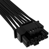 Corsair Premium Sleeved PCIe 5.0 12VHPWR PSU Adapterkabel Zwart, 50 centimeter