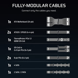 Corsair RM1000e ATX 3.1 Geluidsarme ATX-voeding met ThermalProtect 12V-2x6-kabel modulaire 1000 watt voeding  Zwart, 1x 12V-2x6, 4x PCIe