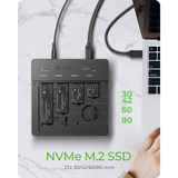 ICY BOX IB-4013MCL-C4 4-Bays USB4 Duplicator (1:3 klonen) dockingstation Zwart