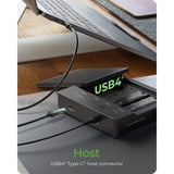 ICY BOX IB-4013MCL-C4 4-Bays USB4 Duplicator (1:3 klonen) dockingstation Zwart