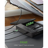 ICY BOX IB-4013MCL-C4 4-Bays USB4® Duplicator (1:3 klonen) dockingstation Zwart