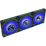 Lian Li UNI FAN SL-INF LCD FLEX 120 Reverse Wireless RGB case fans Zwart, 3 stuks, 120 x 124 x 28 mm, PWM