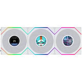 Lian Li UNI FAN TL LCD FLEX 120 Wireless RGB case fans Wit, 3 stuks, 124 x 120 x 28 mm, PWM