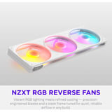 NZXT F360 RGB Reverse case fans Wit, 3 stuks, 360 x 120 x 25 mm, PWM