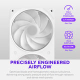 NZXT F360 RGB Reverse case fans Wit, 3 stuks, 360 x 120 x 25 mm, PWM