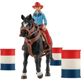 Schleich Farm World - Barrel racing met cowgirl speelfiguur 42576