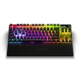 SteelSeries Apex Pro TKL Wireless, gaming toetsenbord Zwart, FR lay-out, SteelSeries OmniPoint 2.0, Bluetooth, 2,4 GHz, RGB led, TKL, Double shot PBT-keycaps