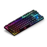 SteelSeries Apex Pro TKL Wireless, gaming toetsenbord Zwart, FR lay-out, SteelSeries OmniPoint 2.0, Bluetooth, 2,4 GHz, RGB led, TKL, Double shot PBT-keycaps