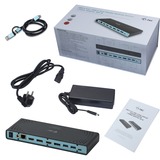i-tec USB-C Dual Display Docking Station Zwart, Power Delivery, USB-C, DisplayPort, HDMI, RJ-45