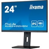 iiyama Prolite XUB2492HSN-B5 24" monitor Zwart, 75Hz, HDMI, DisplayPort, USB-C, RJ45 (LAN)